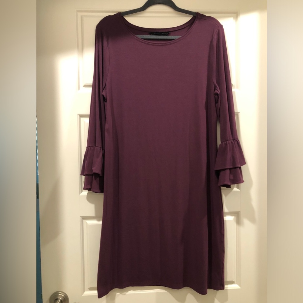 WHBM 3/4 Sleeve Shift Dress, Size M